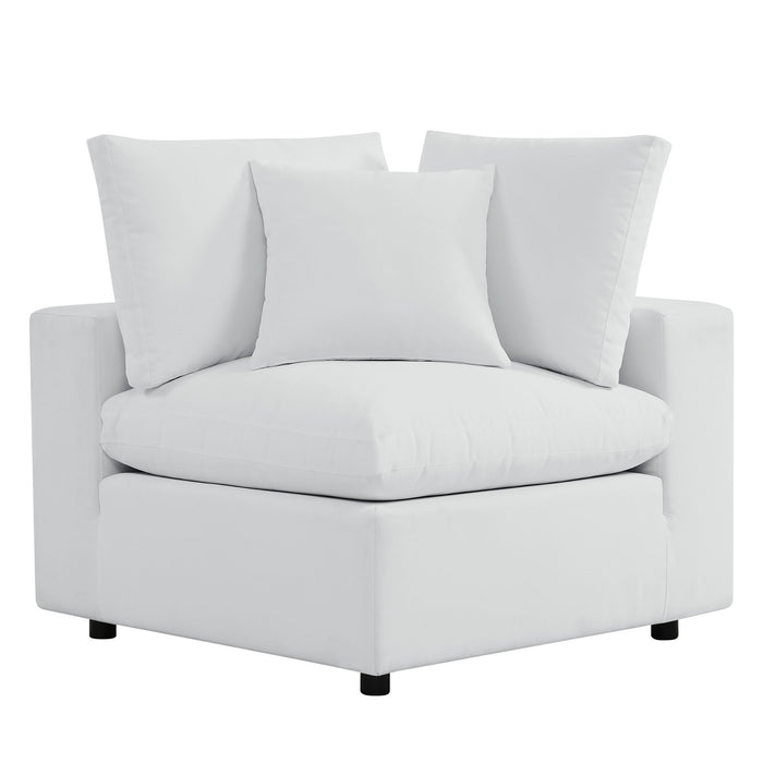 Commix Outdoor Sectional Sofa 5 Piece Sunbrella® White Collection at Patio Elegance