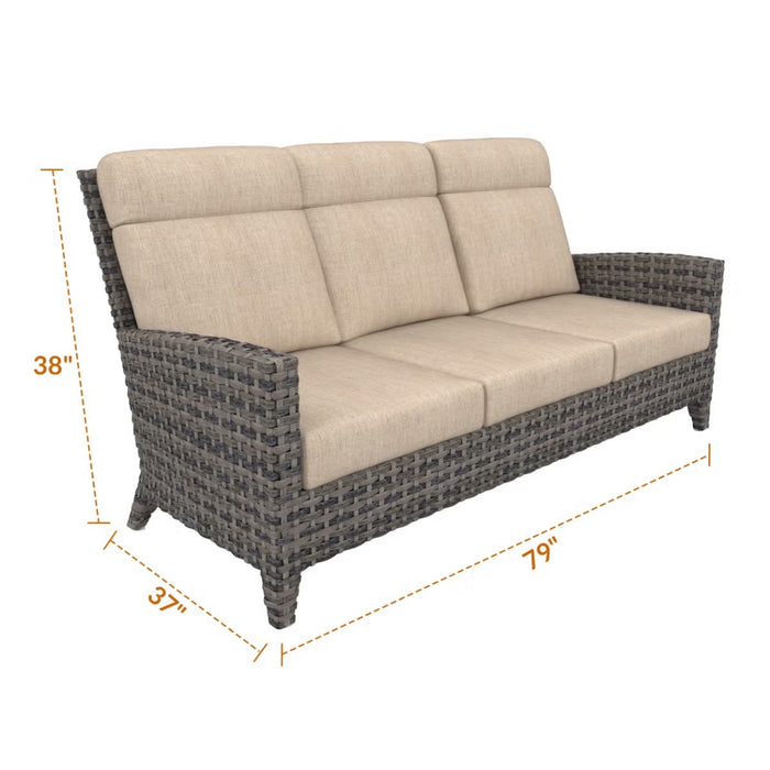 Forever Patio Cavalier 4-Piece All-Weather Wicker Conversation Set