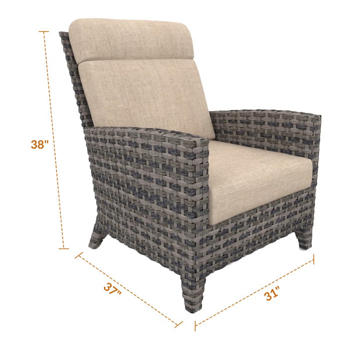 Forever Patio Cavalier 4-Piece All-Weather Wicker Conversation Set