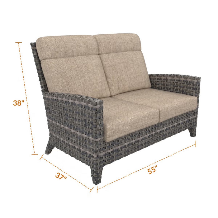 Forever Patio Cavalier 4-Piece All-Weather Wicker Conversation Set