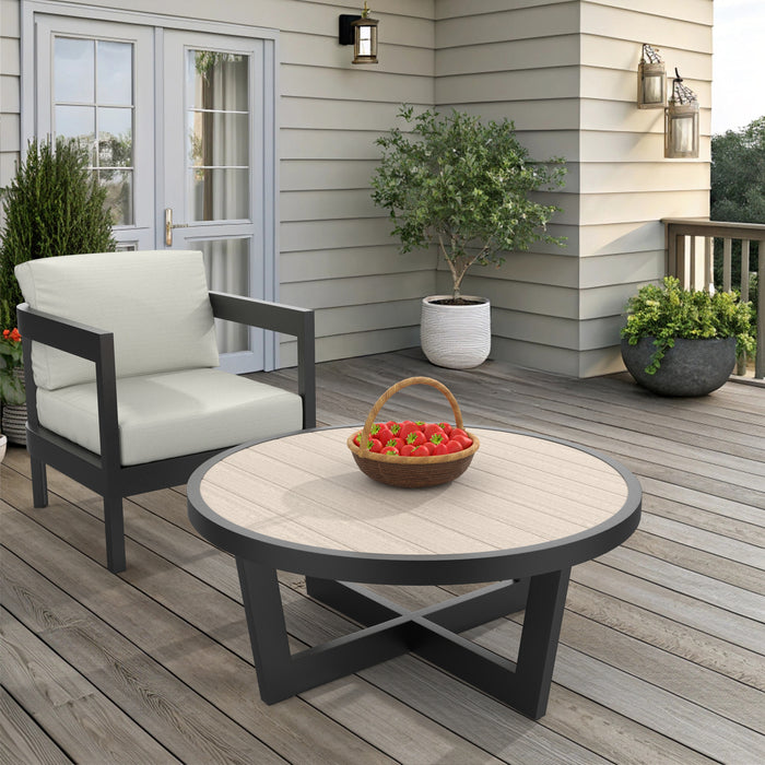 Forever Patio Chesapeake Bay 5 Piece Aluminum Wicker Outdoor Conversation Set