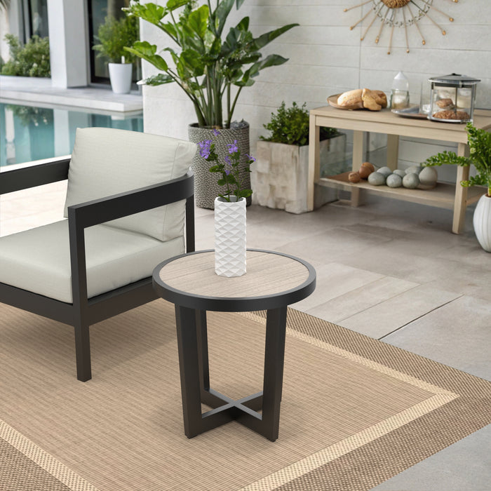 Forever Patio Chesapeake Bay 5 Piece Aluminum Wicker Outdoor Conversation Set