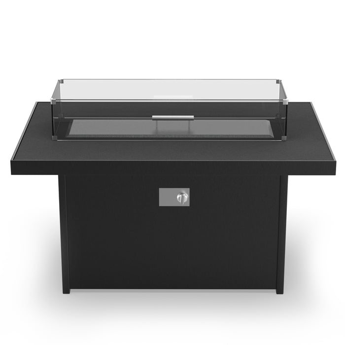 Forever Patio Universal Aluminum 48"x32" Dark Gray Rectangle Fire Table