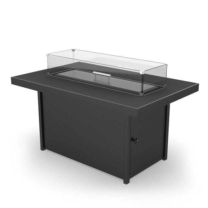 Forever Patio Universal Aluminum 48"x32" Dark Gray Rectangle Fire Table