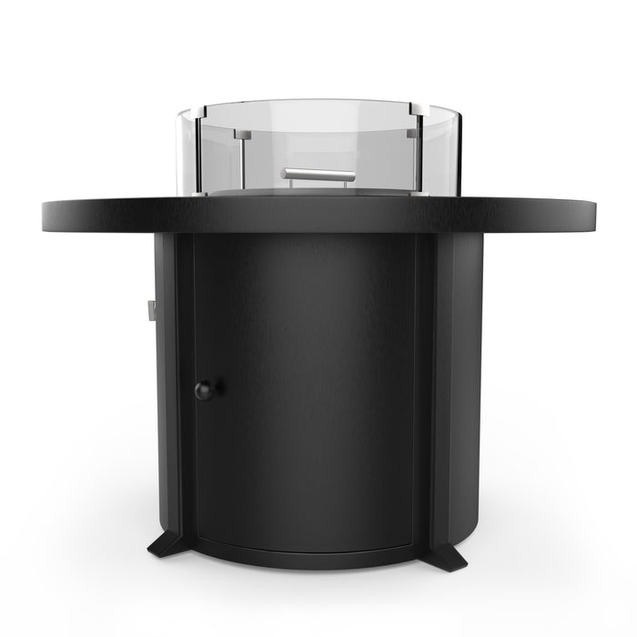 Forever Patio Universal 42 Inch Round Dark Gray Aluminum Fire Table