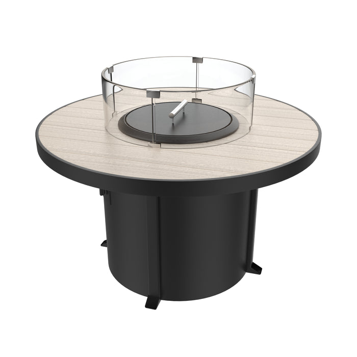 Forever Patio Universal 42 Inch Round Dark Gray Aluminum Fire Table