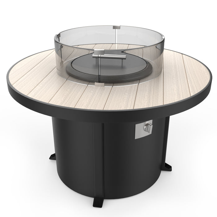 Forever Patio Universal 42 Inch Round Dark Gray Aluminum Fire Table