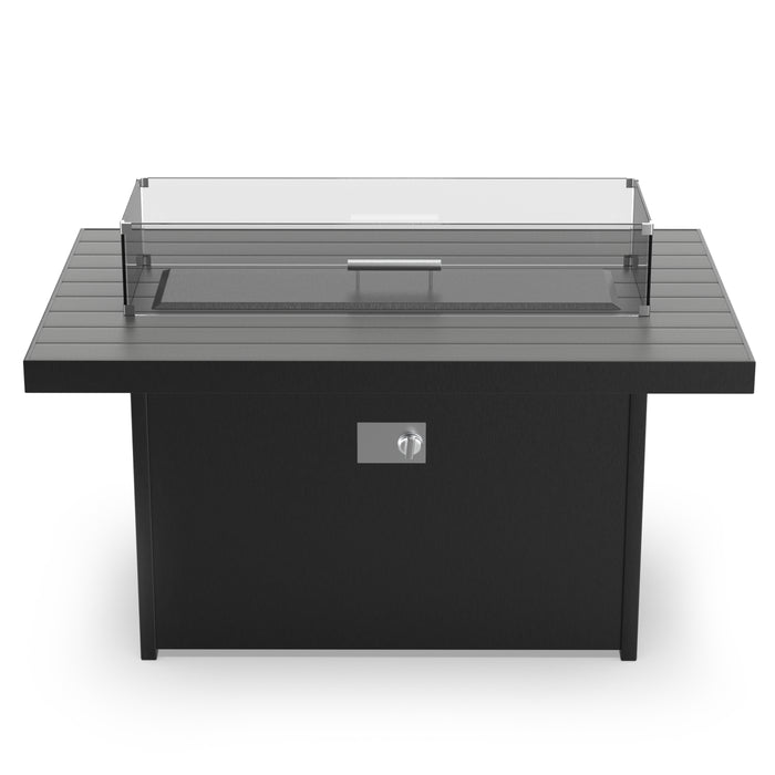 Forever Patio Universal Aluminum 48"x32" Dark Gray Rectangle Fire Table