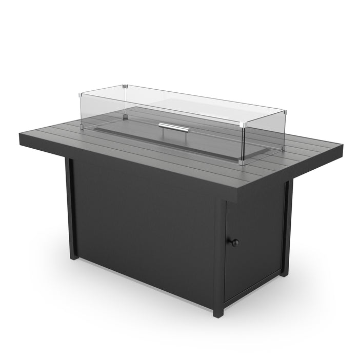 Forever Patio Universal Aluminum 48"x32" Dark Gray Rectangle Fire Table