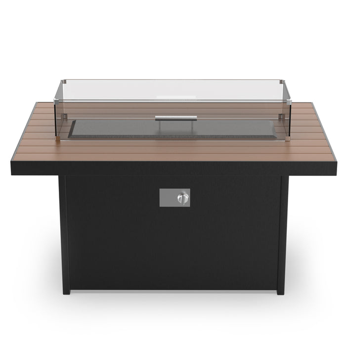 Forever Patio Universal Aluminum 48"x32" Dark Gray Rectangle Fire Table