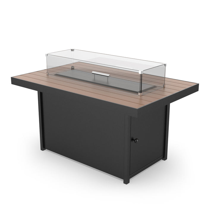 Forever Patio Universal Aluminum 48"x32" Dark Gray Rectangle Fire Table