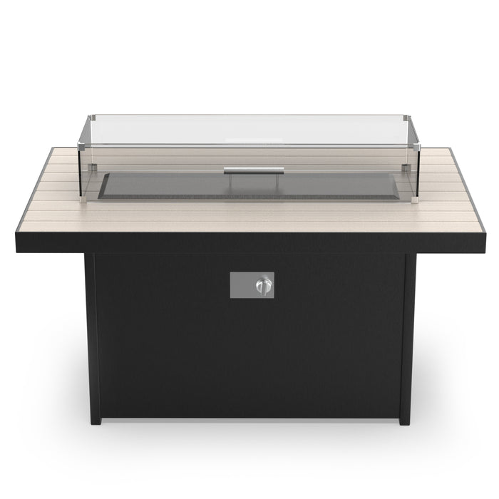 Forever Patio Universal Aluminum 48"x32" Dark Gray Rectangle Fire Table