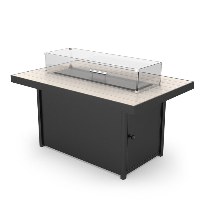Forever Patio Universal Aluminum 48"x32" Dark Gray Rectangle Fire Table