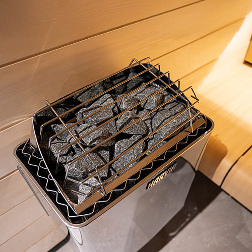 Harvia KIP45B KIP Series 4.5kW Sauna Heater, Built-In Controls, Stainless Steel