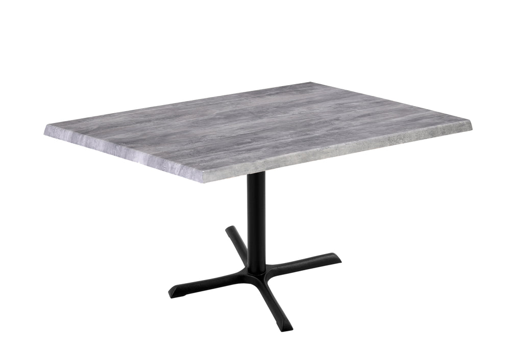 Holland Bar Stool 30"x 48" Rectangle Laminate Outdoor / Indoor Bar Height Table with Cross Base