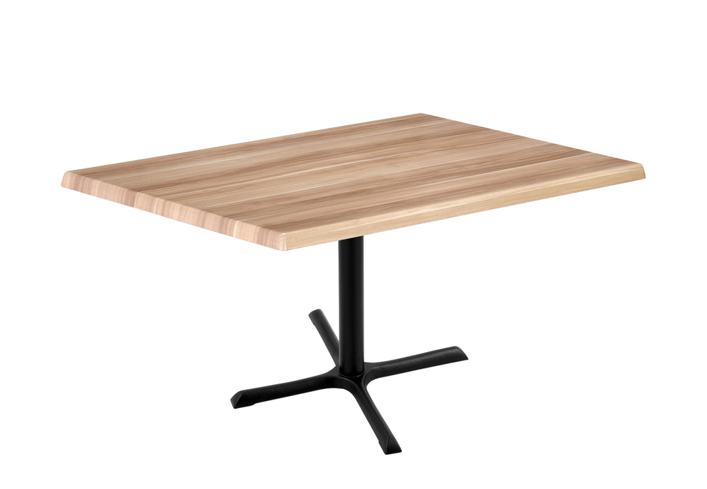 Holland Bar Stool 30"x 48" Rectangle Laminate Outdoor / Indoor Bar Height Table with Cross Base