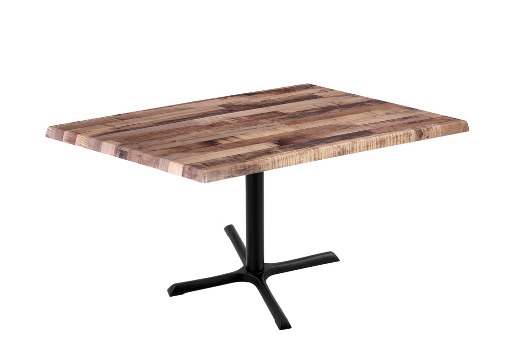 Holland Bar Stool 30"x 48" Rectangle Laminate Outdoor / Indoor Bar Height Table with Cross Base