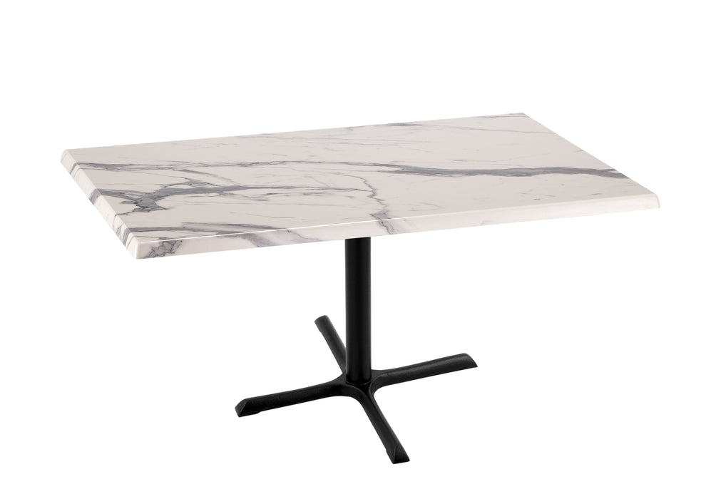 Holland Bar Stool 30"x 48" Rectangle Laminate Outdoor / Indoor Bar Height Table with Cross Base