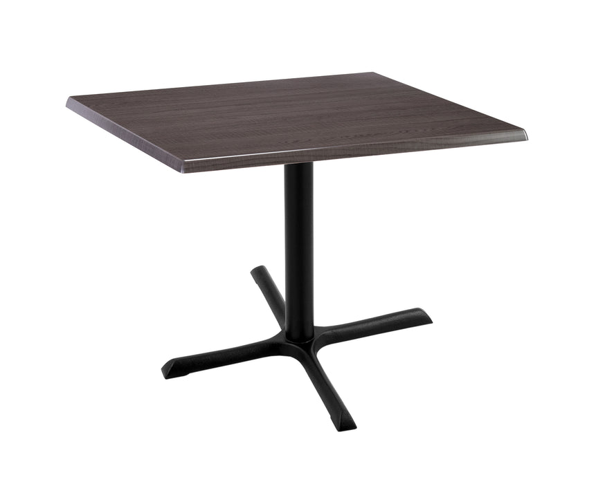Holland Bar Stool 30" x 30" & 36" x 36" Square Laminate Outdoor / Indoor Bar Height Table with Cross Base