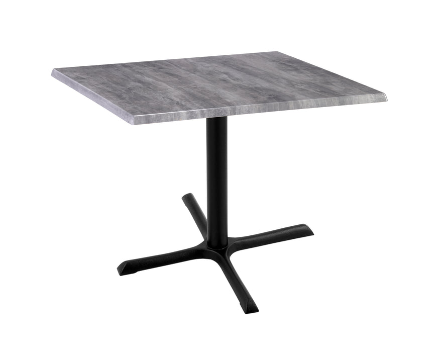 Holland Bar Stool 30" x 30" & 36" x 36" Square Laminate Outdoor / Indoor Bar Height Table with Cross Base