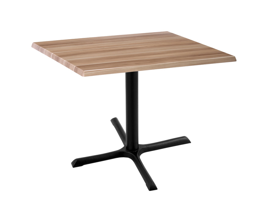 Holland Bar Stool 30" x 30" & 36" x 36" Square Laminate Outdoor / Indoor Bar Height Table with Cross Base