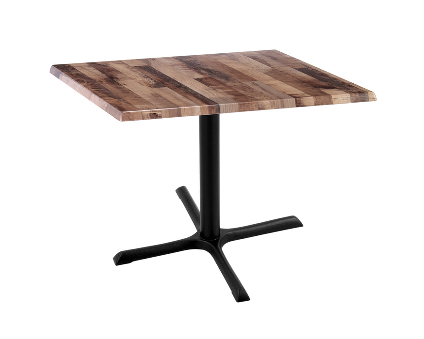 Holland Bar Stool 30" x 30" & 36" x 36" Square Laminate Outdoor / Indoor Bar Height Table with Cross Base