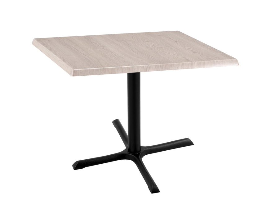 Holland Bar Stool 30" x 30" & 36" x 36" Square Laminate Outdoor / Indoor Bar Height Table with Cross Base