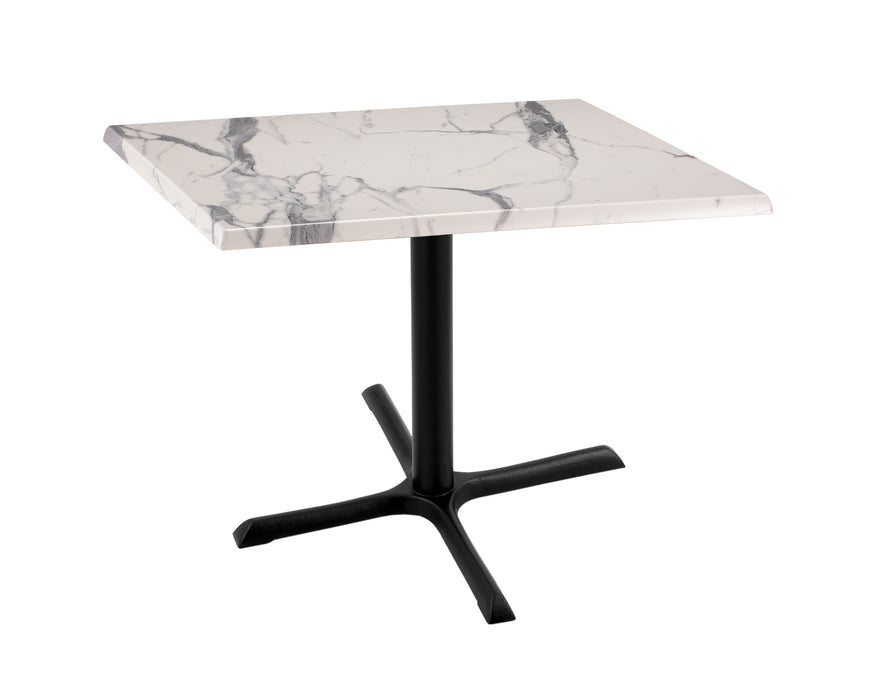 Holland Bar Stool 30" x 30" & 36" x 36" Square Laminate Outdoor / Indoor Bar Height Table with Cross Base