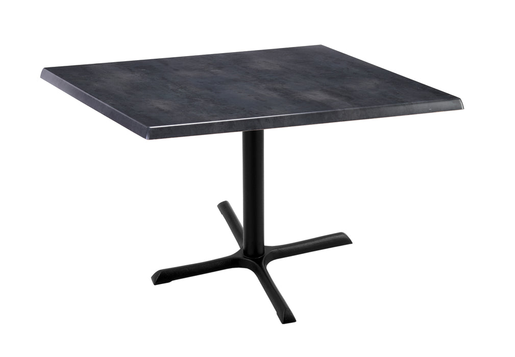 Holland Bar Stool 30" x 30" & 36" x 36" Square Laminate Outdoor / Indoor Bar Height Table with Cross Base