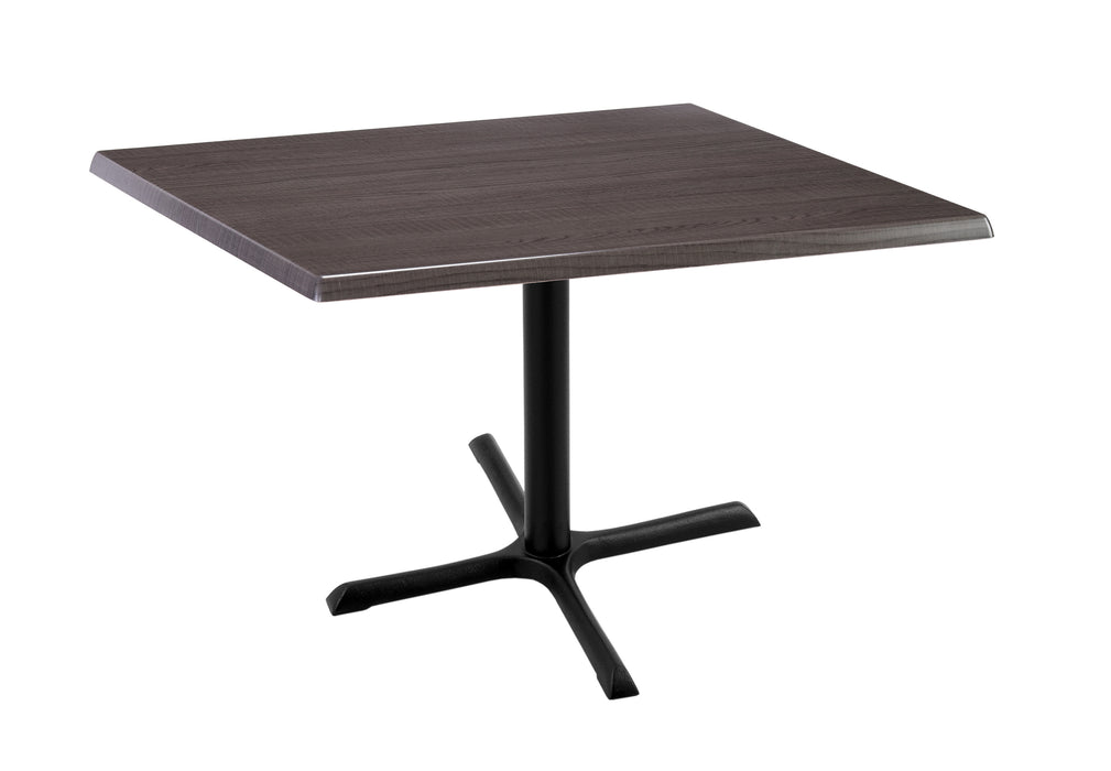 Holland Bar Stool 30" x 30" & 36" x 36" Square Laminate Outdoor / Indoor Bar Height Table with Cross Base