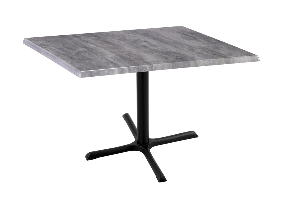 Holland Bar Stool 30" x 30" & 36" x 36" Square Laminate Outdoor / Indoor Bar Height Table with Cross Base