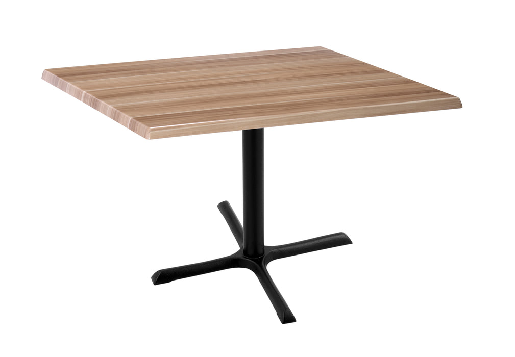 Holland Bar Stool 30" x 30" & 36" x 36" Square Laminate Outdoor / Indoor Bar Height Table with Cross Base