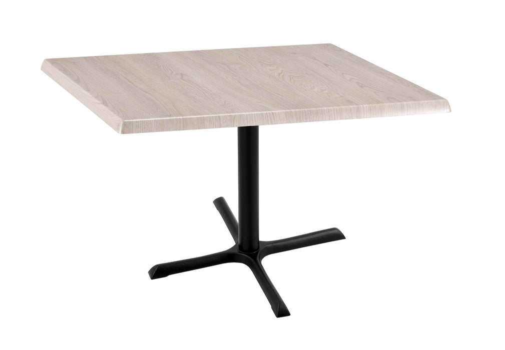 Holland Bar Stool 30" x 30" & 36" x 36" Square Laminate Outdoor / Indoor Bar Height Table with Cross Base