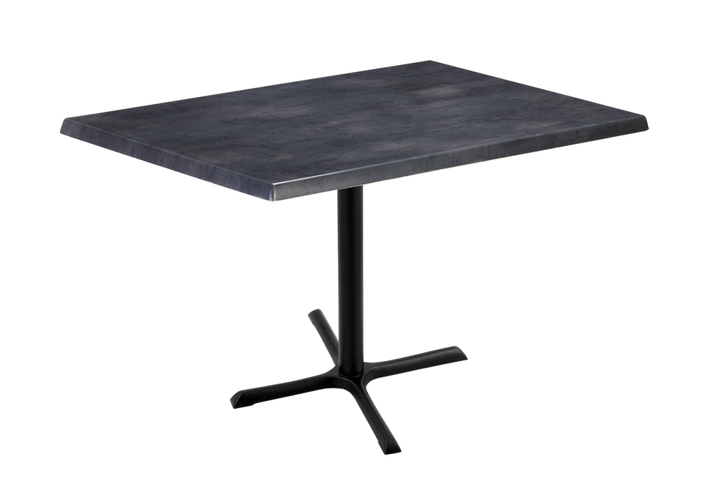 Holland Bar Stool 30"x 48" Rectangle Laminate Outdoor / Indoor Bar Height Table with Cross Base