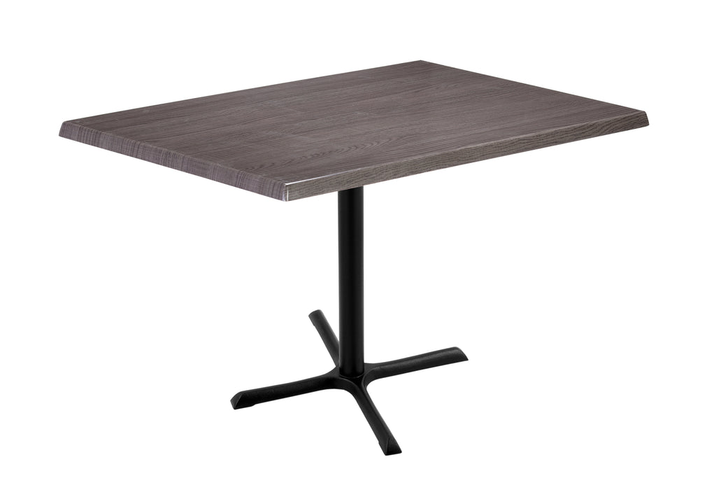 Holland Bar Stool 30"x 48" Rectangle Laminate Outdoor / Indoor Bar Height Table with Cross Base