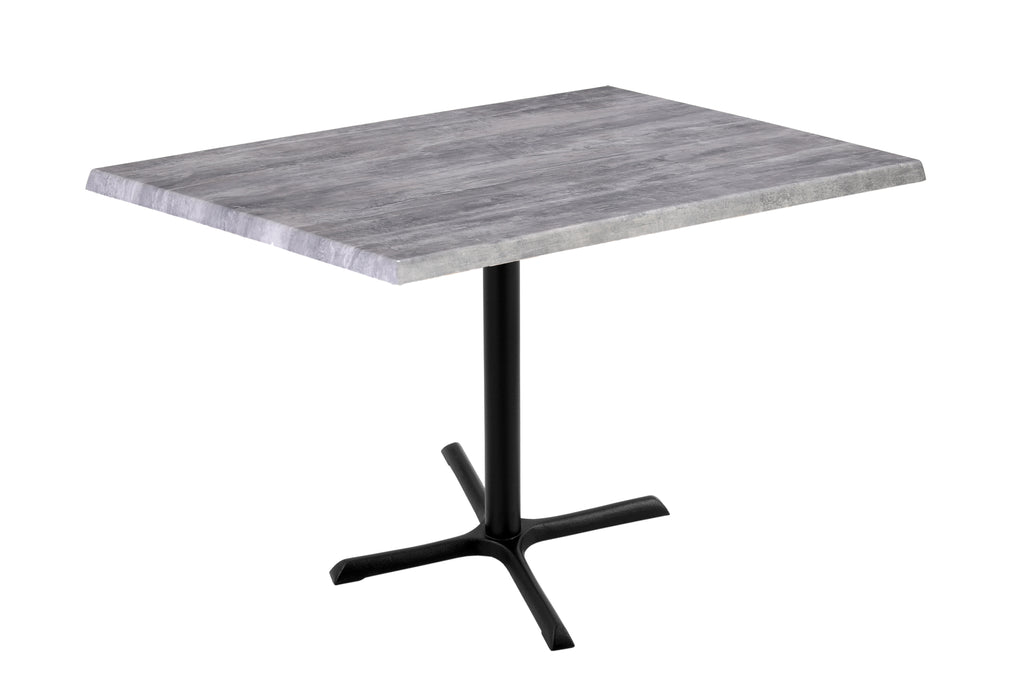 Holland Bar Stool 30"x 48" Rectangle Laminate Outdoor / Indoor Bar Height Table with Cross Base