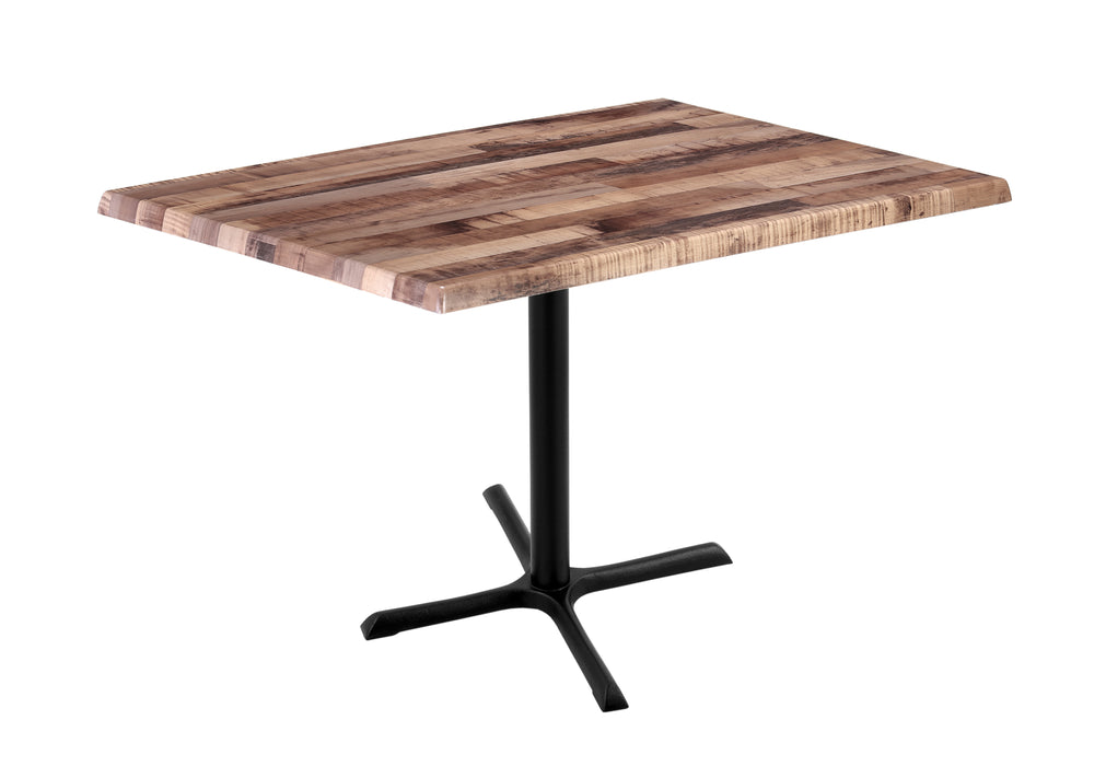 Holland Bar Stool 30"x 48" Rectangle Laminate Outdoor / Indoor Bar Height Table with Cross Base