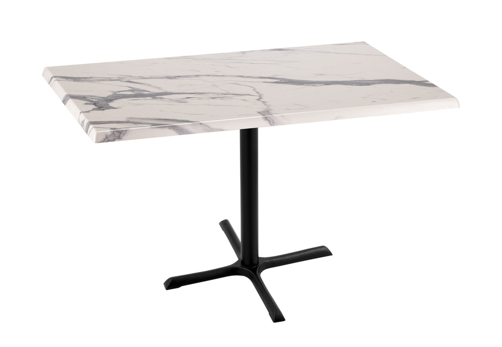 Holland Bar Stool 30"x 48" Rectangle Laminate Outdoor / Indoor Bar Height Table with Cross Base