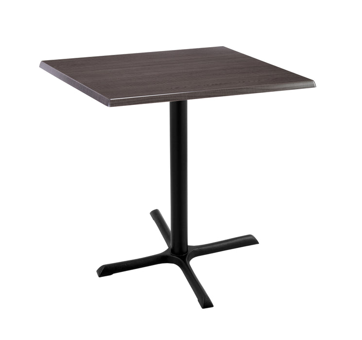 Holland Bar Stool 30" x 30" & 36" x 36" Square Laminate Outdoor / Indoor Bar Height Table with Cross Base