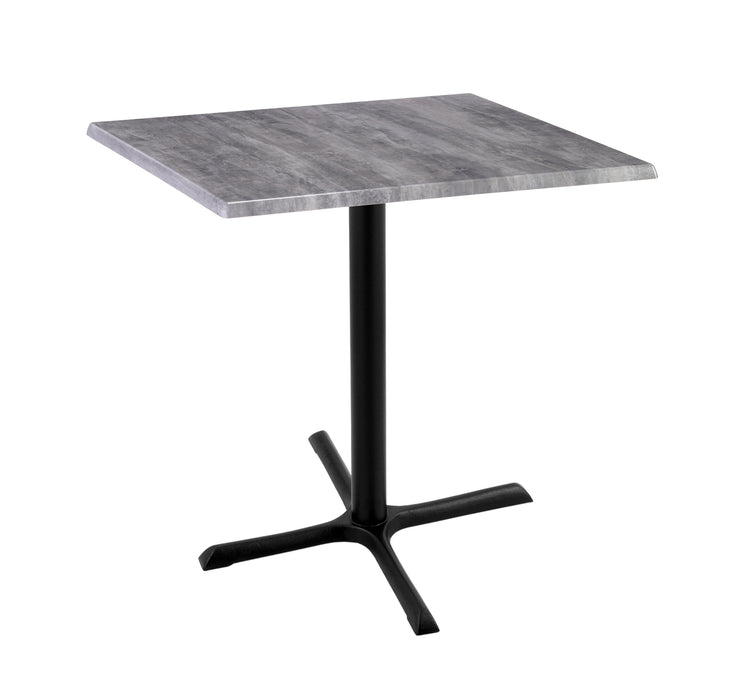 Holland Bar Stool 30" x 30" & 36" x 36" Square Laminate Outdoor / Indoor Bar Height Table with Cross Base