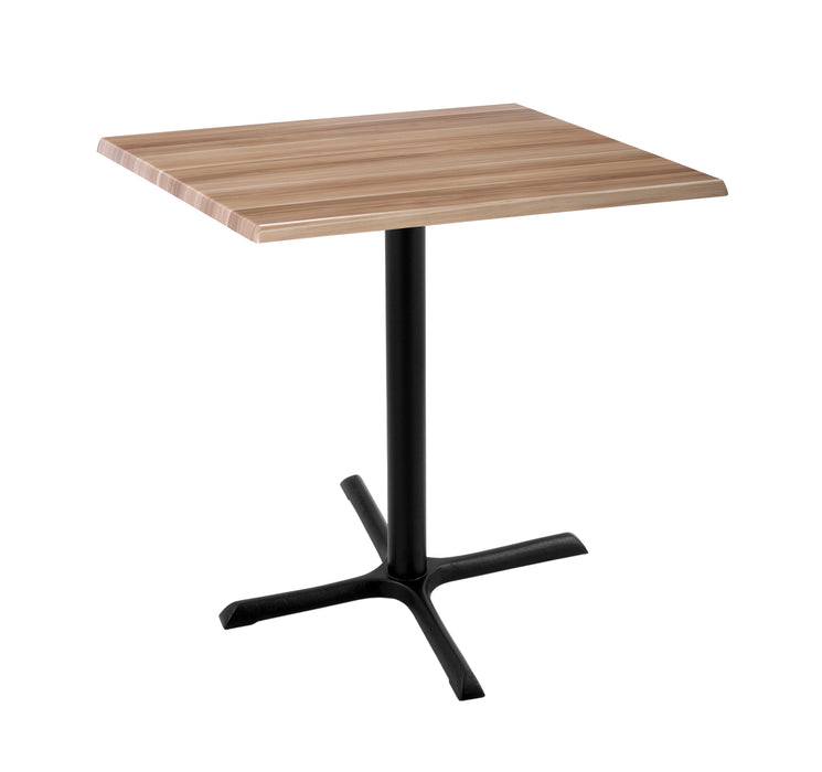 Holland Bar Stool 30" x 30" & 36" x 36" Square Laminate Outdoor / Indoor Bar Height Table with Cross Base