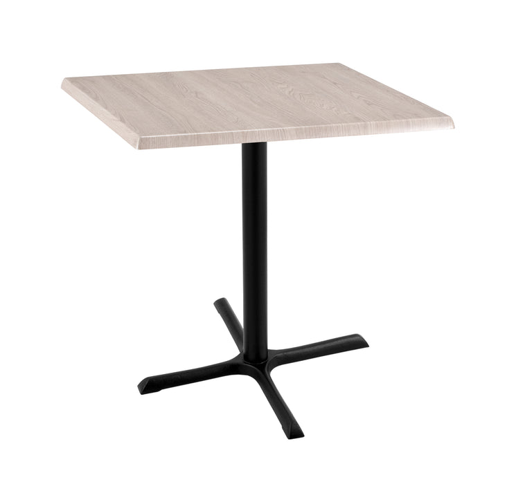 Holland Bar Stool 30" x 30" & 36" x 36" Square Laminate Outdoor / Indoor Bar Height Table with Cross Base