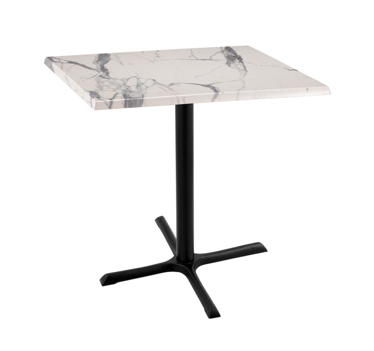 Holland Bar Stool 30" x 30" & 36" x 36" Square Laminate Outdoor / Indoor Bar Height Table with Cross Base
