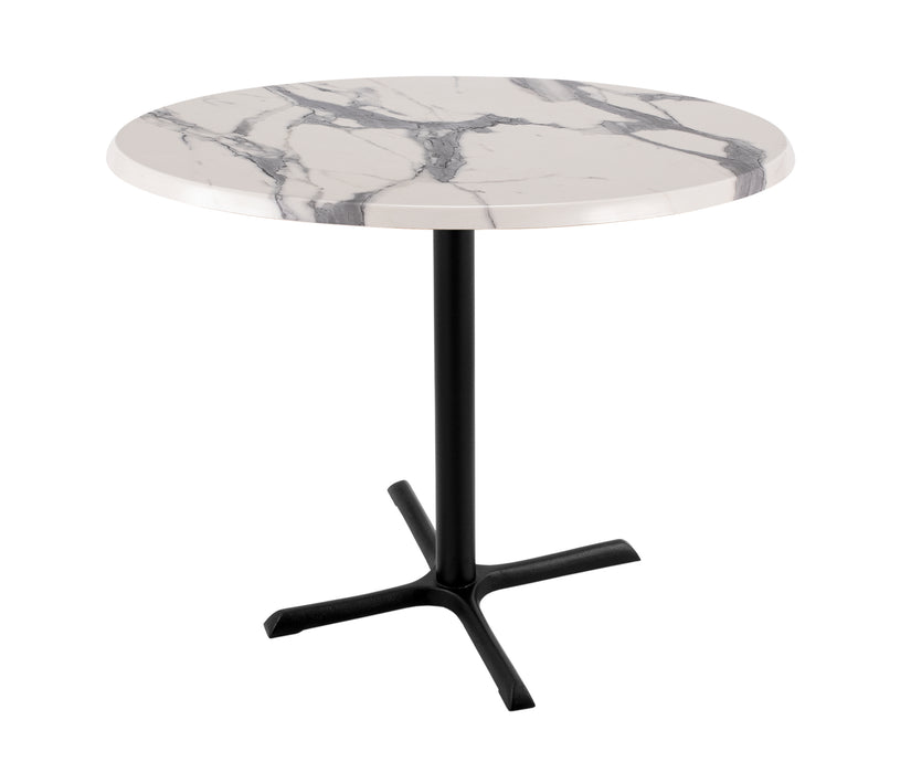 Holland Bar Stool 30" & 36" Round Laminate Outdoor / Indoor Bar Height Table with Cross Base