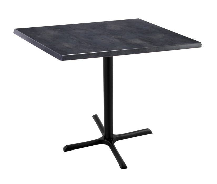 Holland Bar Stool 30" x 30" & 36" x 36" Square Laminate Outdoor / Indoor Bar Height Table with Cross Base