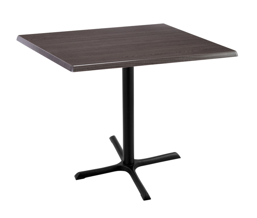 Holland Bar Stool 30" x 30" & 36" x 36" Square Laminate Outdoor / Indoor Bar Height Table with Cross Base