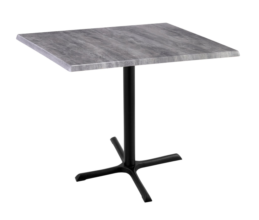 Holland Bar Stool 30" x 30" & 36" x 36" Square Laminate Outdoor / Indoor Bar Height Table with Cross Base