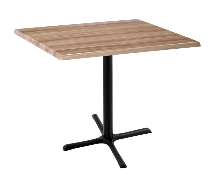 Holland Bar Stool 30" x 30" & 36" x 36" Square Laminate Outdoor / Indoor Bar Height Table with Cross Base