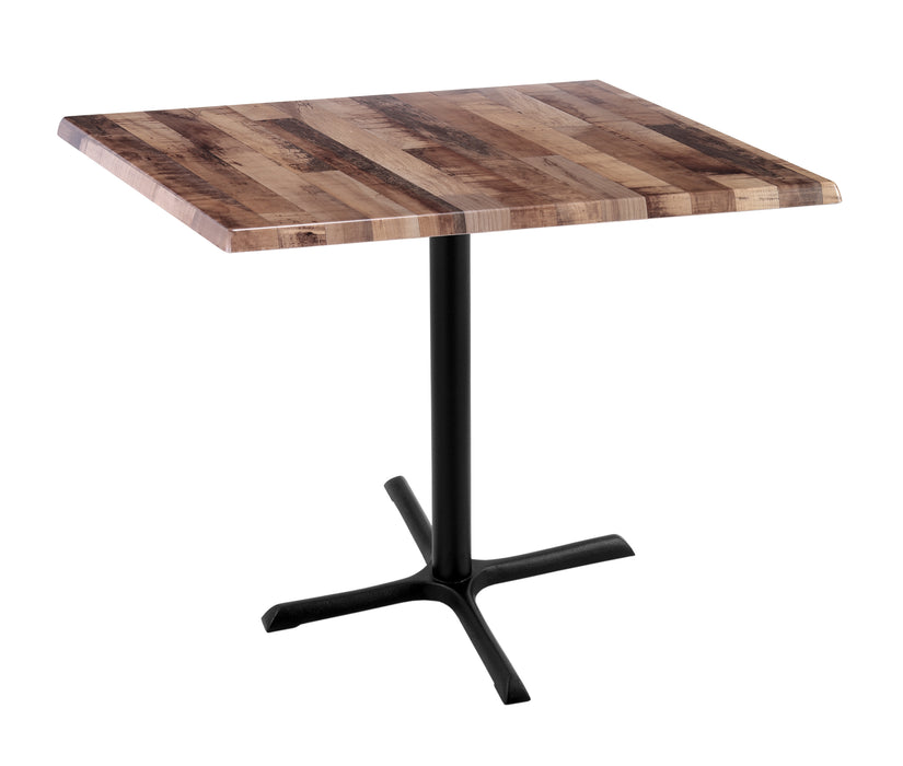Holland Bar Stool 30" x 30" & 36" x 36" Square Laminate Outdoor / Indoor Bar Height Table with Cross Base