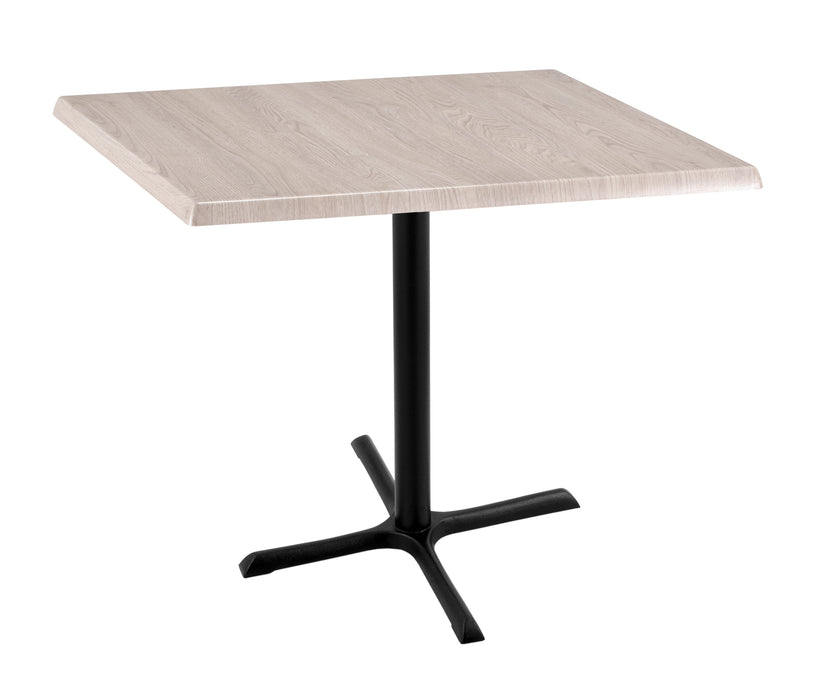 Holland Bar Stool 30" x 30" & 36" x 36" Square Laminate Outdoor / Indoor Bar Height Table with Cross Base